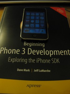 iPod Touch on top of "Beginning iPhone 3 Development"